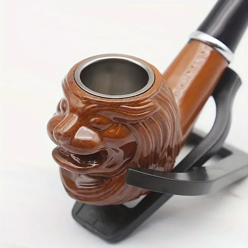 Stylish Lion Head Smoking Pipe: Portable, Durable & Ideal for Gifting – Elevate Your Experience Anywhere