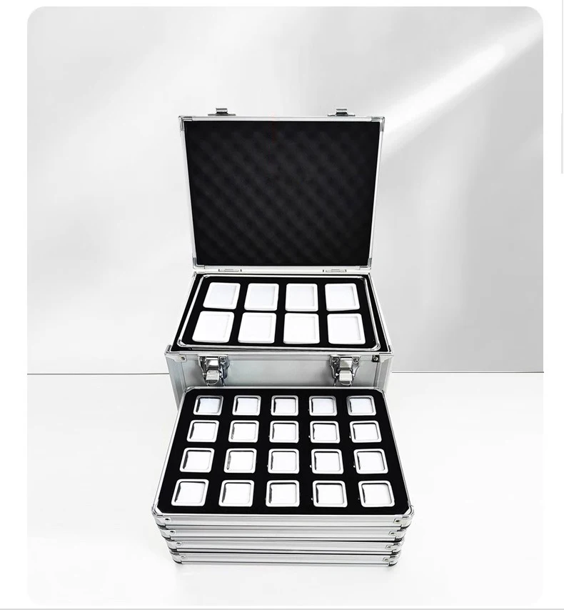 Loose Diamond Gemstone Display Case White Foam Round Gems Holder Jar Insert Gem Stone Pendant Beads Storage Liner Organizer Tray
