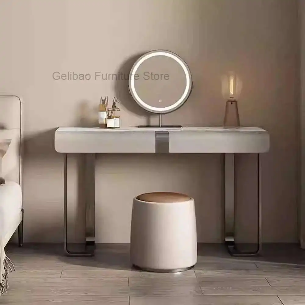 

Modern European Dressing Table Chair Women Professional Display Dressing Table Light Mirror Comoda Pra Quarto Home Decoration
