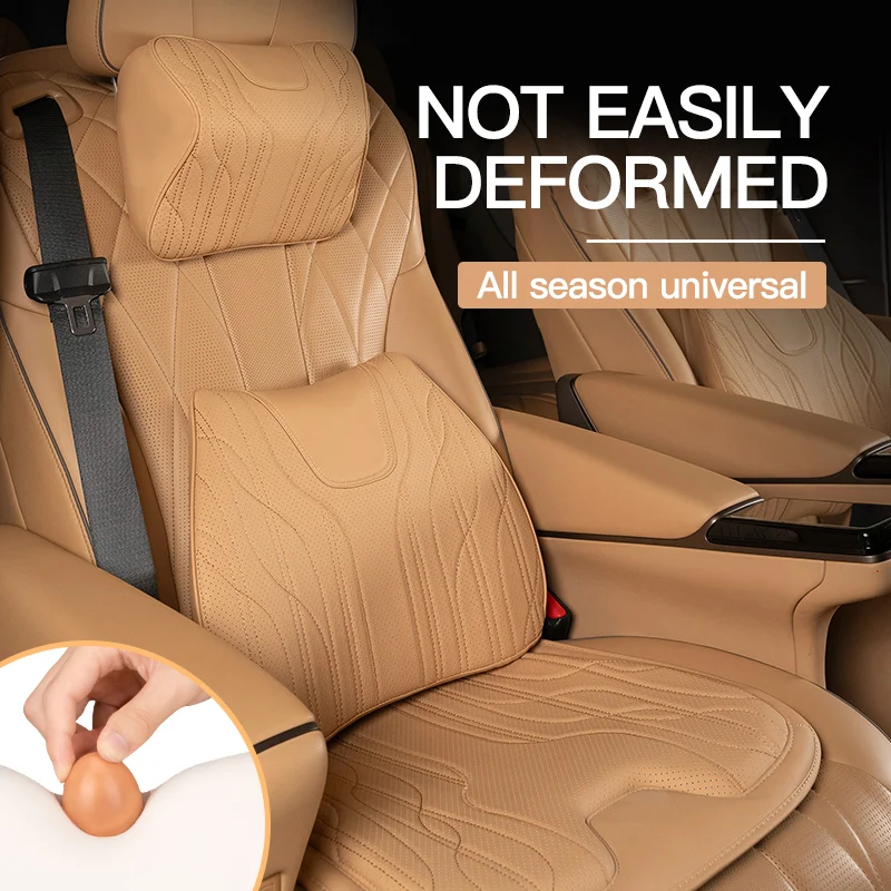 

Car Seat Cushion Luxury Leather Anti-Slip Support Cushion Universal Headrest For BYD Atto3 Han Song plus Seagyll V2l Dolphin F3