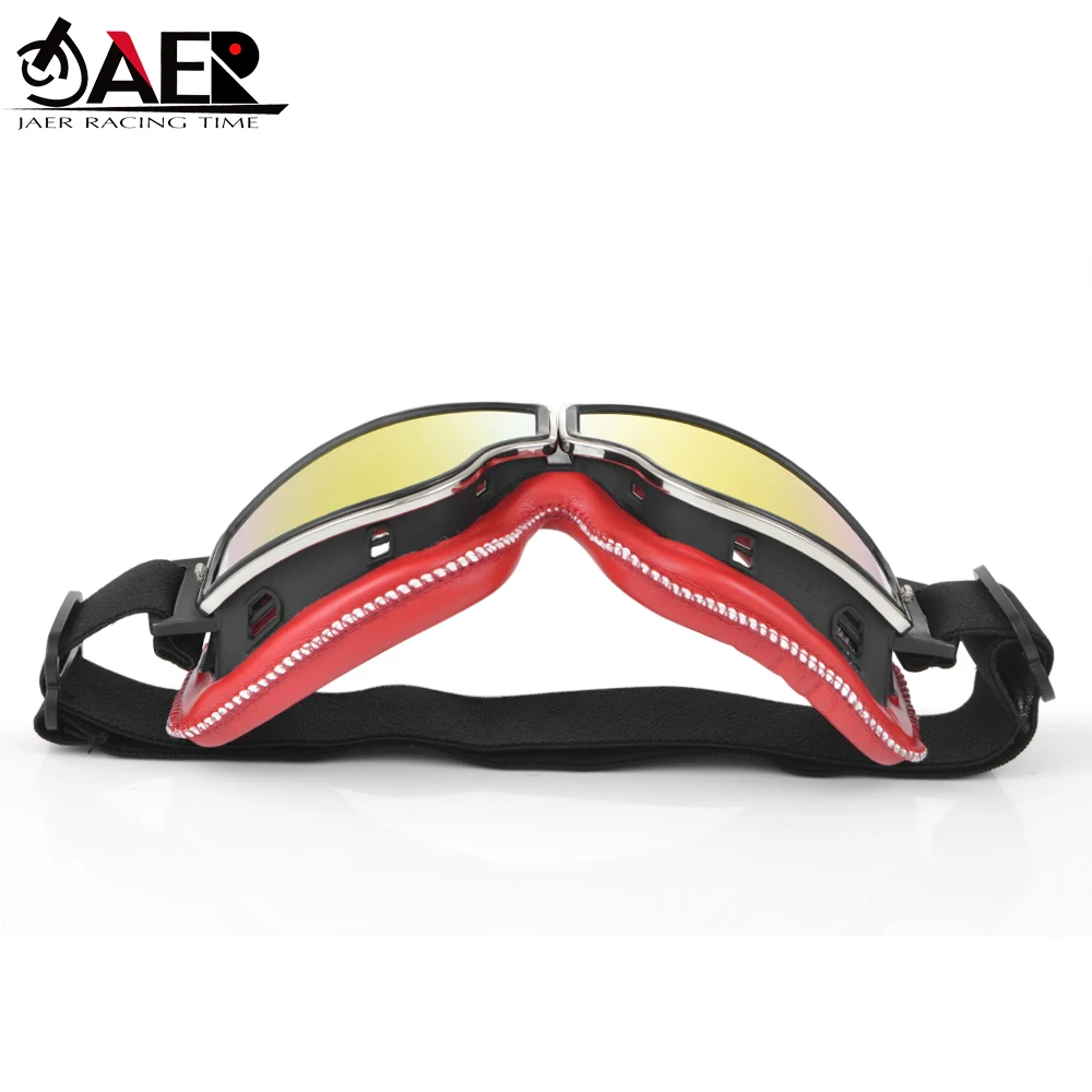 Motorcycle Glasses Goggles for Scooter Helmet Pilot Retro Off Road Outdoor Dirt Bike Riding Sunglasses