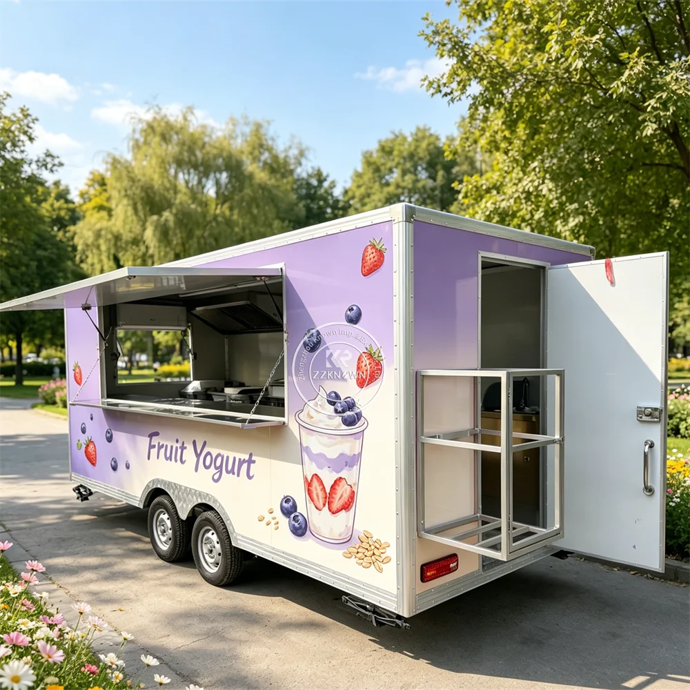 

Concession Food Trailer Mobile Pizza Burger Ice Cream Cart Street Hotdog Bbq Fast Food Truck Trailer With Full Kitchen