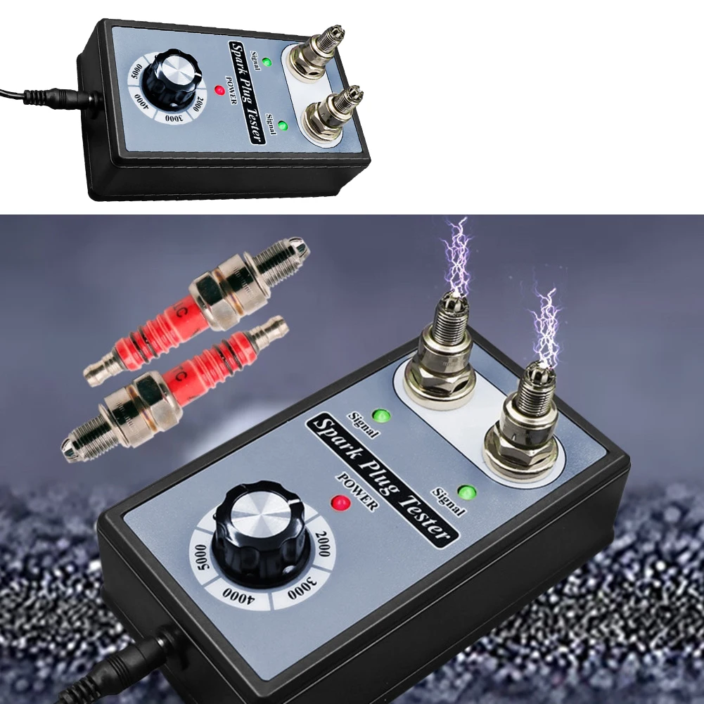 

12V Vehicle Spark Tester Spark Tester Car Spark Tester Black Shell Adjustable Spark Tester 12V Vehicle Tool ABS Material