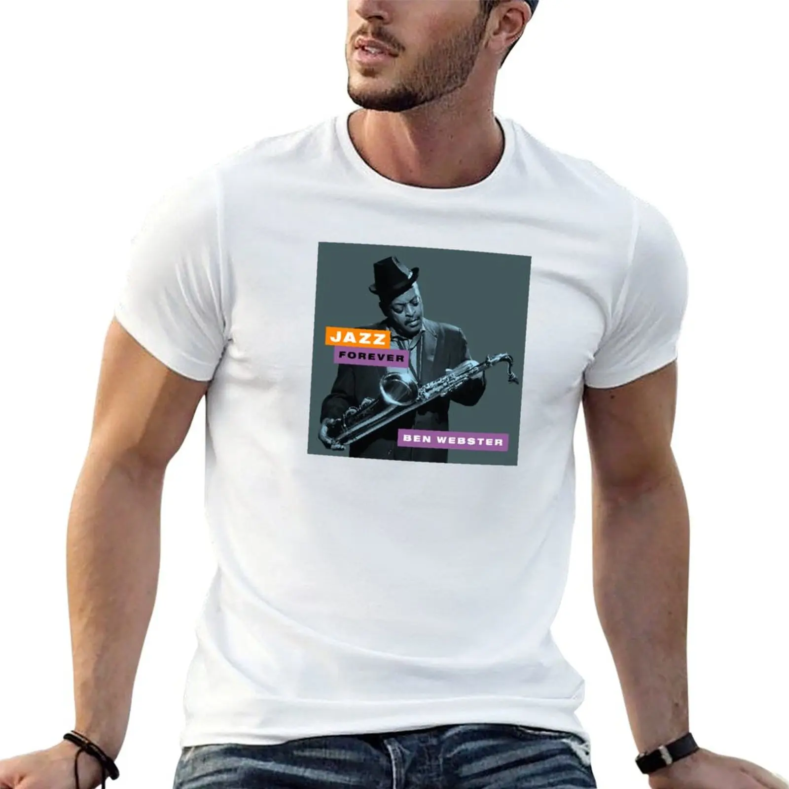 Ben Webster - Jazz Forever T-Shirt Work Casual Loose Fit T-Shirt
