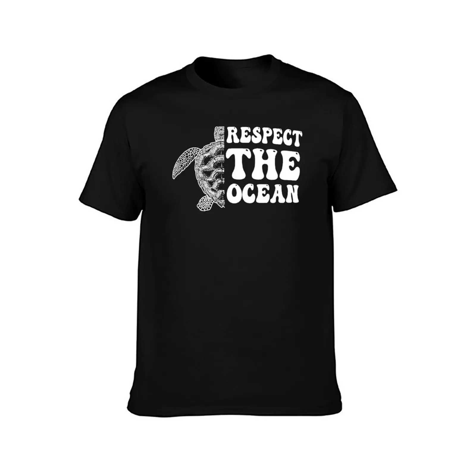 Respect The Ocean Happy Earth Day Save Our Planet Nature Girls boys T-Shirt, Summer Casual Cotton Tee, Oversized Streetwear Tops
