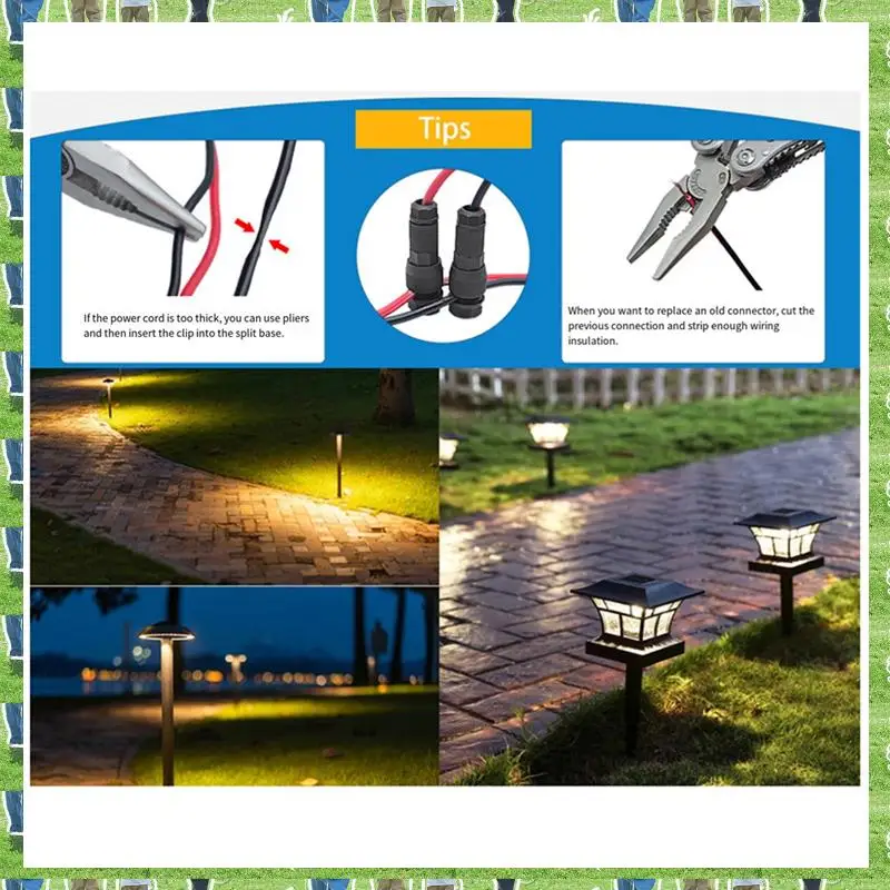 

FTS 10-компонентный проводной разъем, разъемы для ландшафтного освещения, водонепроницаемые для кабельного разъема калибра 12-16 для наружного освещения, синий