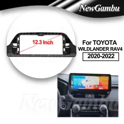 12.3 inch For TOYOTA WILDLANDER RAV4 2020-2022 Frame No Cable Adaptor Dash Trim Kits Facia Panel Radio Player screen 2 Din