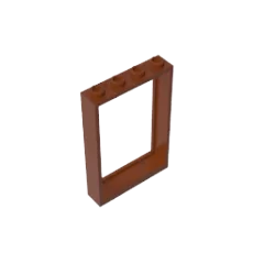Small Brick Building Blocks MOC 2493 1x4x5 Window Frame Assembly Toy Parts Accessories Paired with 2494 Glass
