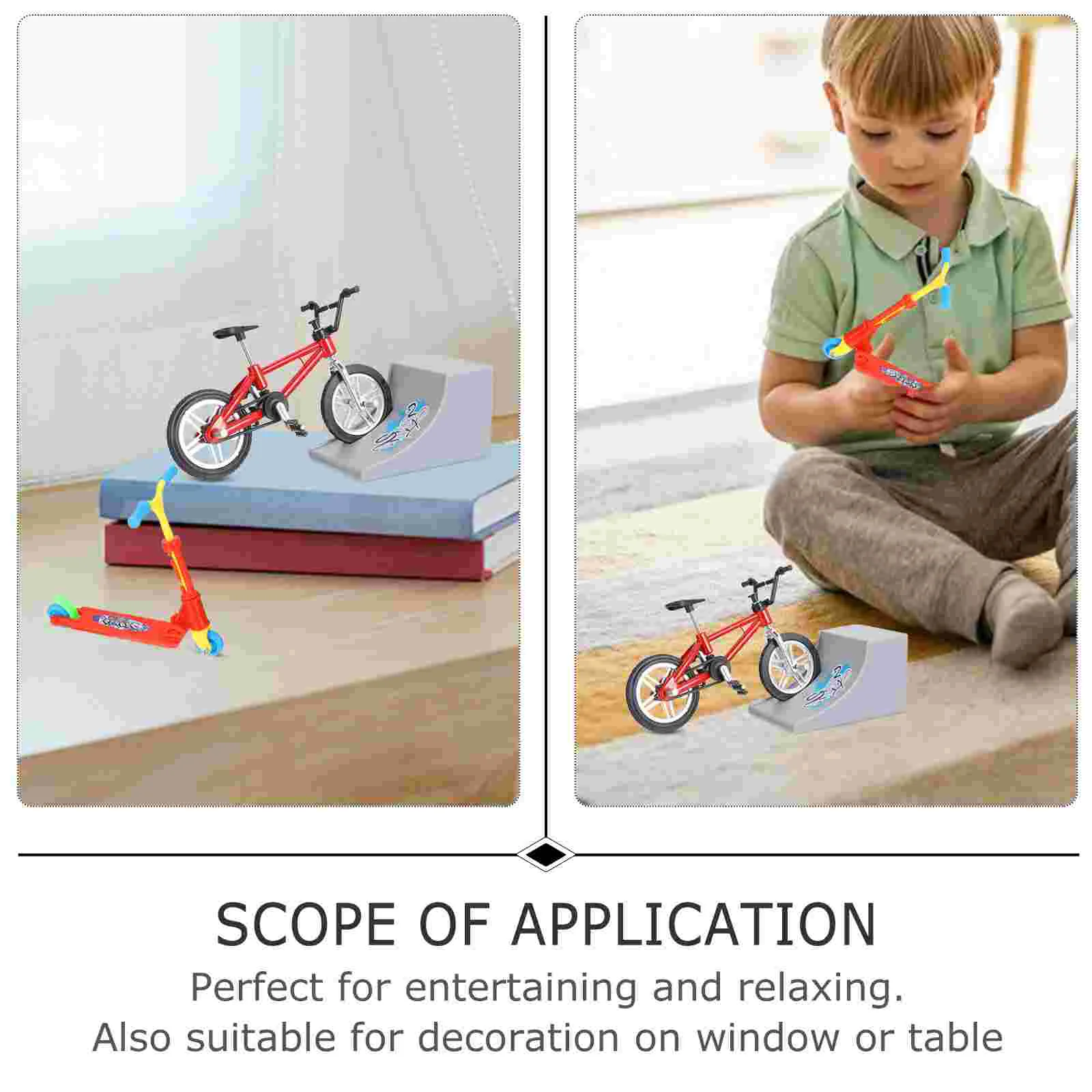 Finger Bike Toys Scooters for Kids Sports Skateboard Park Leisure Desk Game Folding Pet