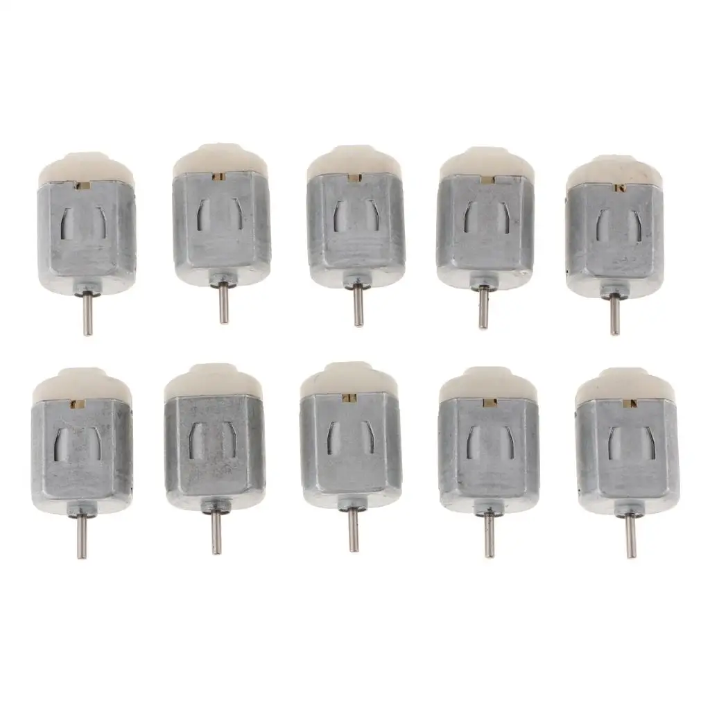 10 Pieces 1-6V Small 130 DC Motor for Four-Wheel Car Drive Motor Model