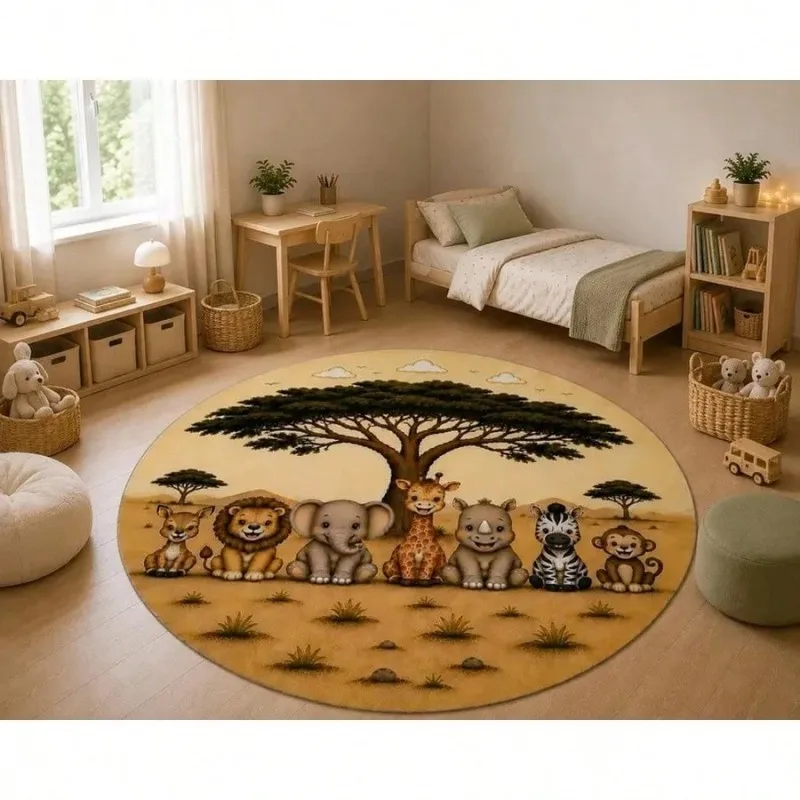 Alligator Floral Rug Elegant Animal Pattern Area Carpet Vintage Botanical Home Decor Floor Cover Living Room Bedroom Lounge