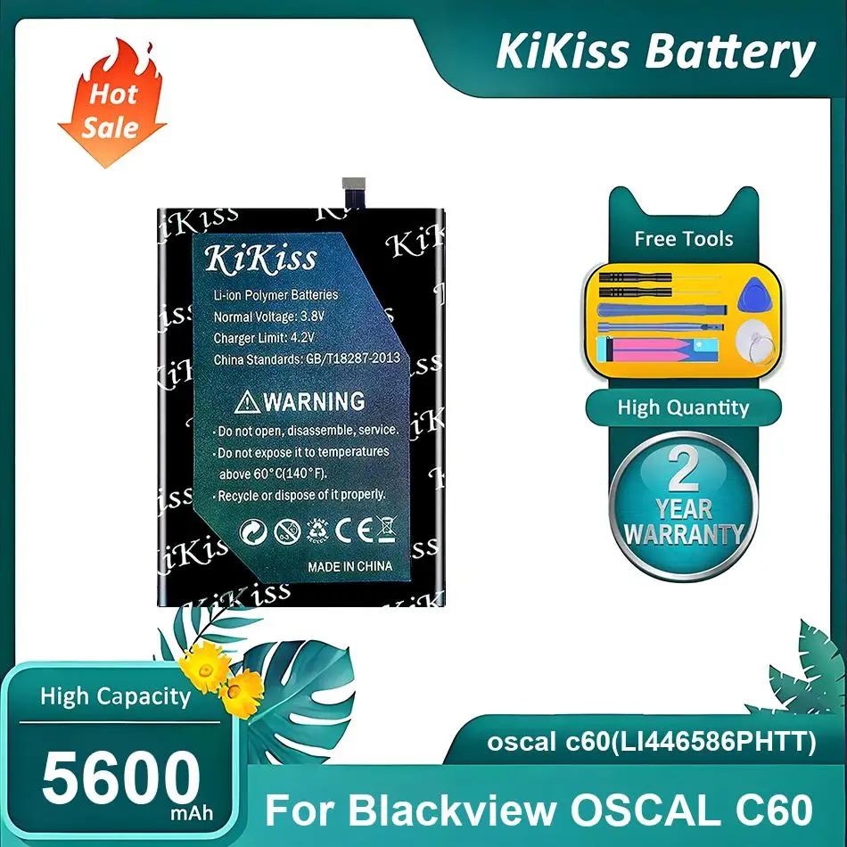 

Долговечная батарея для мобильного телефона Blackview OSCAL C60, oscal c60(LI446586PHTT), 5600 мАч