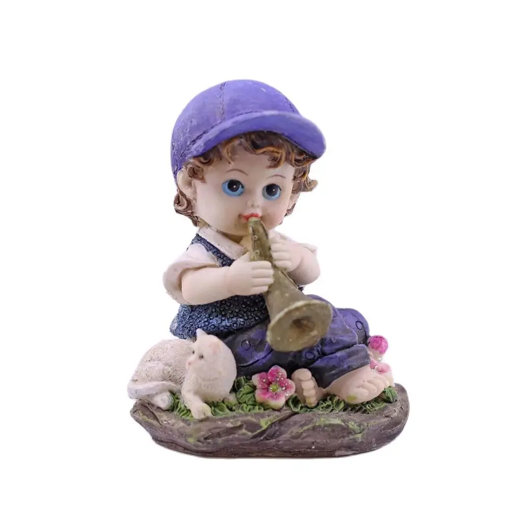 

3D Garden Lawn Boy Silicone Mould Country Style Music Chocolate Candy Cake Decoration Mold DIY Resin Gypsum Wax Soap