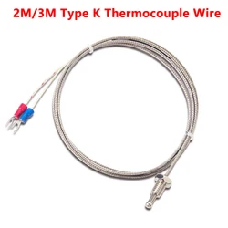 2M/3M K Type Thermocouple Control Thread M6 Screw Probe Temperature Sensor Temperature Controller 0-800C Sensor Probe