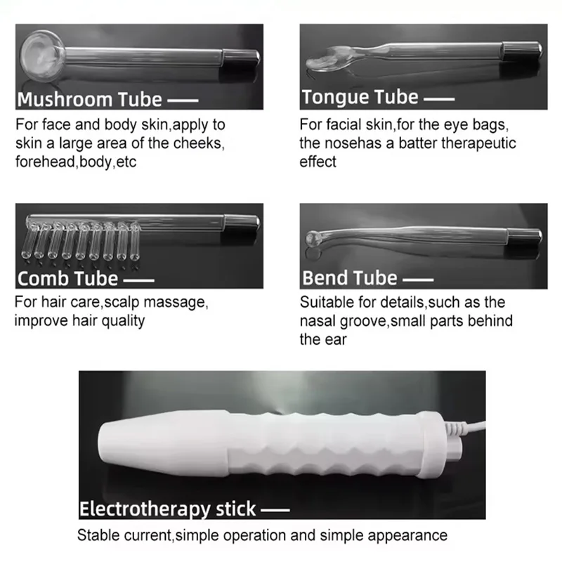 Tragbare tragbare Hochfrequenz-Gesichtsmaschine, Hautstab-Schönheitsgerät, Schönheitstherapie, Schwellungen, Augen- und Gesichtspflege