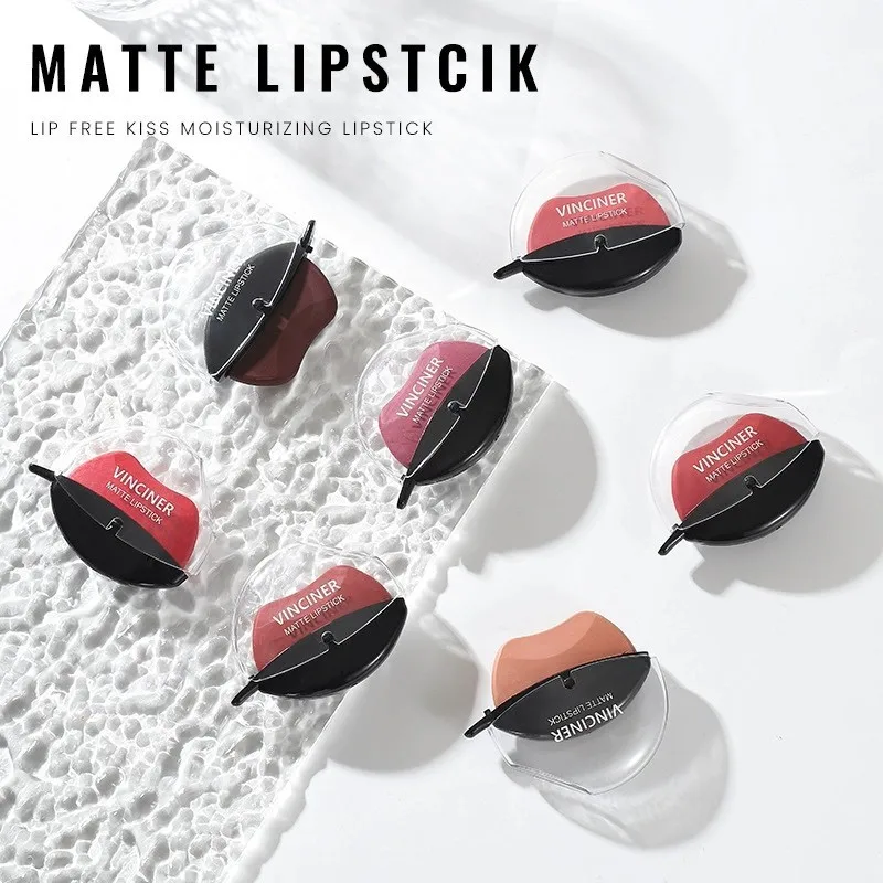 6-Color Lipstick, One-Sucking Lazy Lipstick, Long-Lasting and Not Easy to Fade, Matte Makeup Effect, Non-Irritating Matte Lipsti