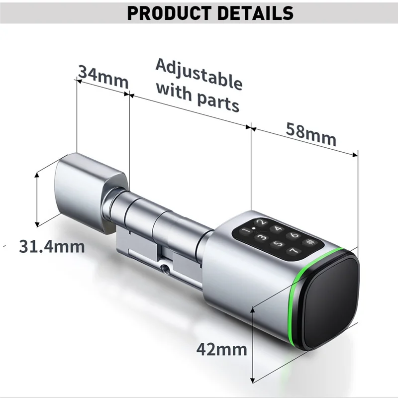 SQPP-Password Swipe Card Intelligent Lock Tongtong APP Bluetooth Unlocking Anti-Theft Fingerprint Replacement Lock Cylinder