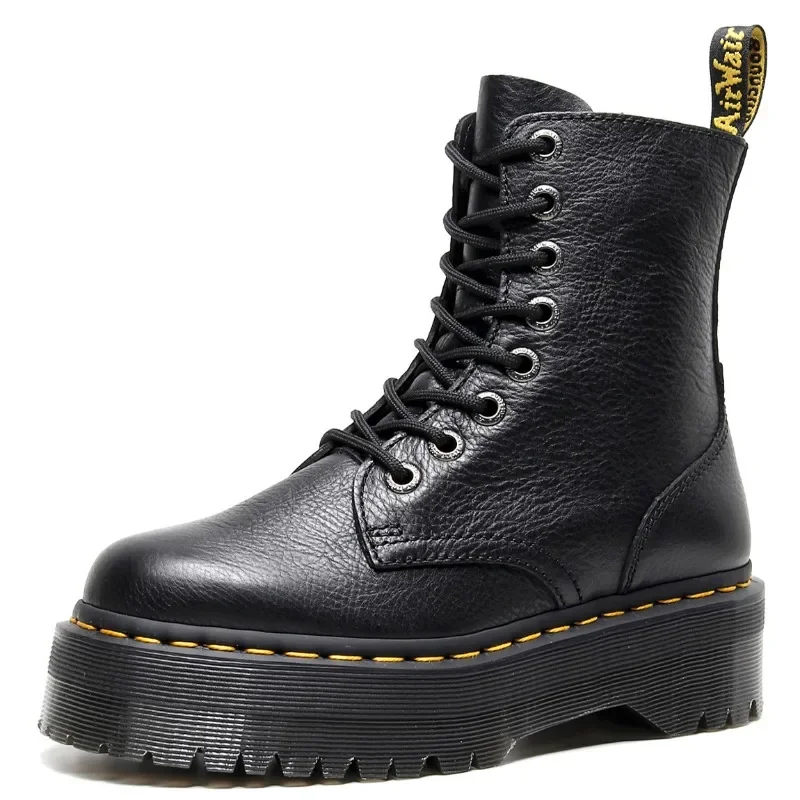 

2024 New Thick Sole Women's Boots Spring/Summer Pu Leather Ankle Boots Men's Punk Anti Slip Bicycle Boots