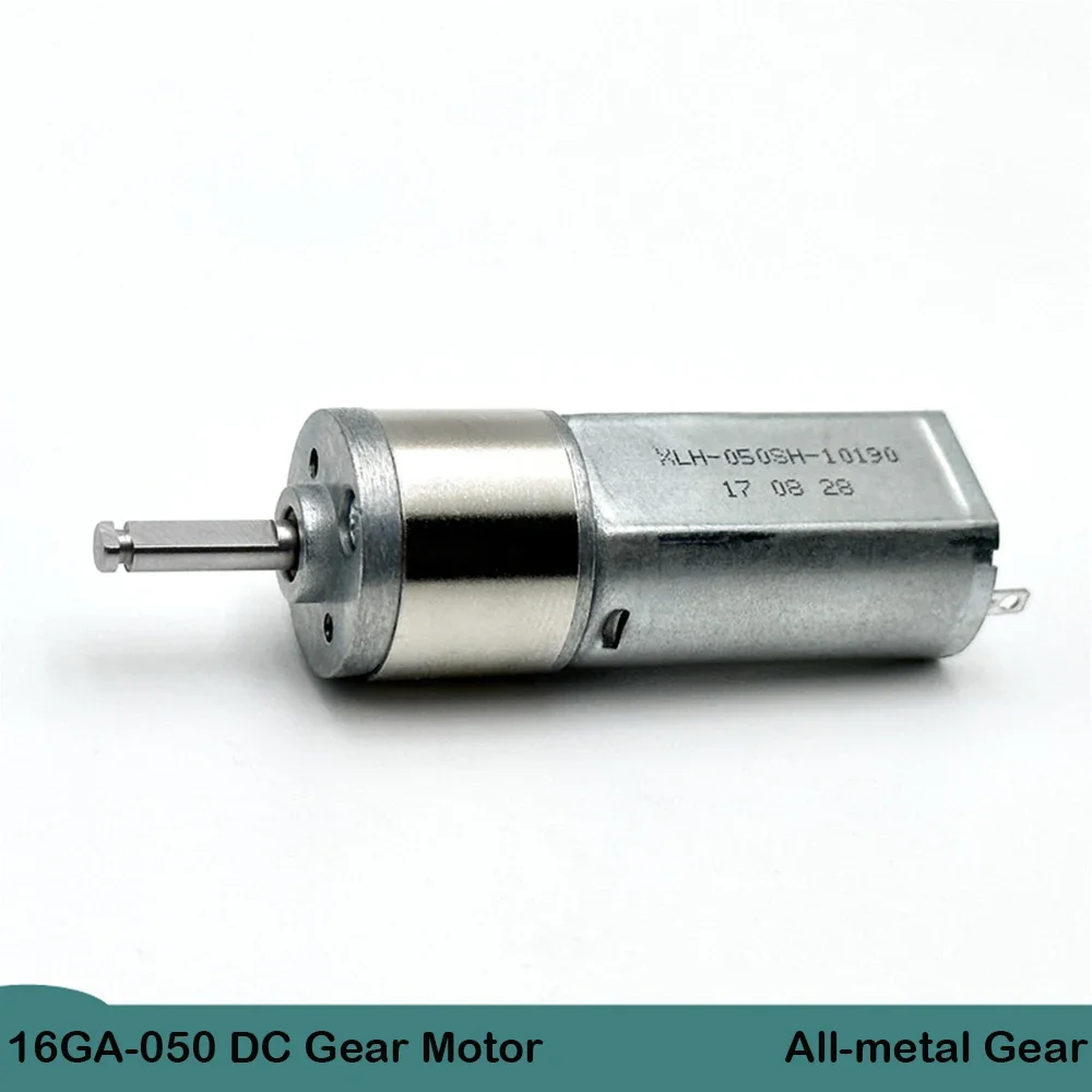 16GA-050 DC 3V-7.4V Mini Micro Metal Gearbox Gear Motor 50-130RPM Gear Reduction Electric Motor Round Motor Gear Reducer