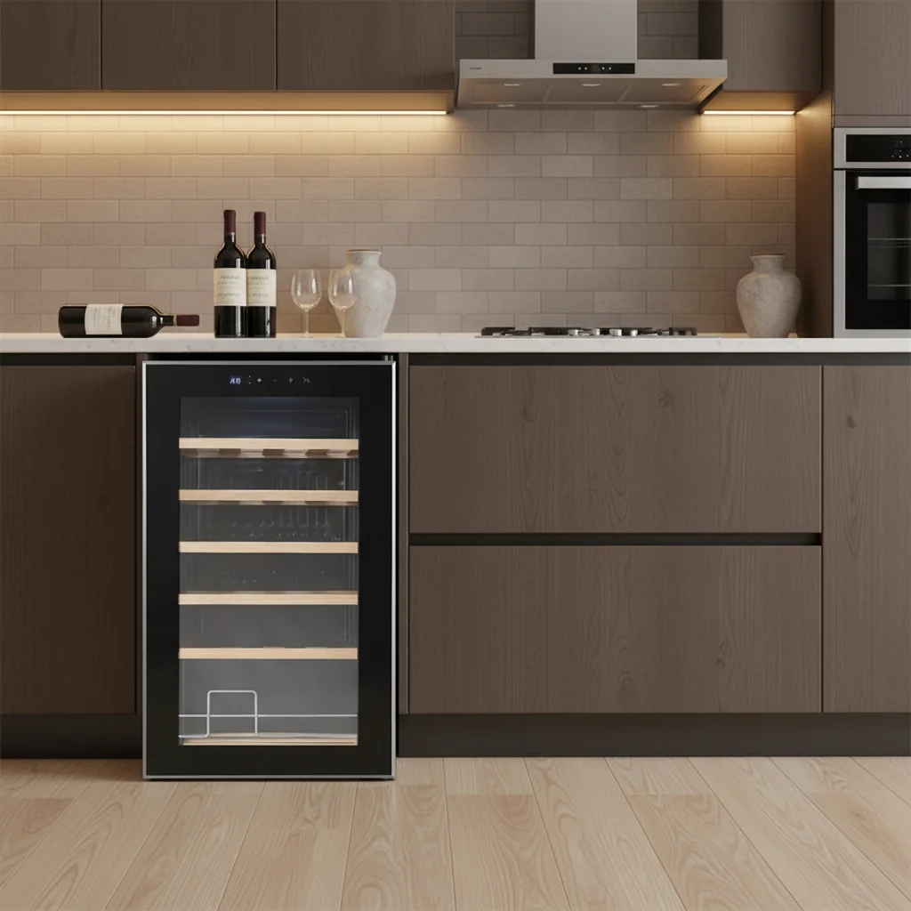 Compressor 74L Wine Beverage Cooler Modern Refrigerator Hotels Household Wine Cabinet