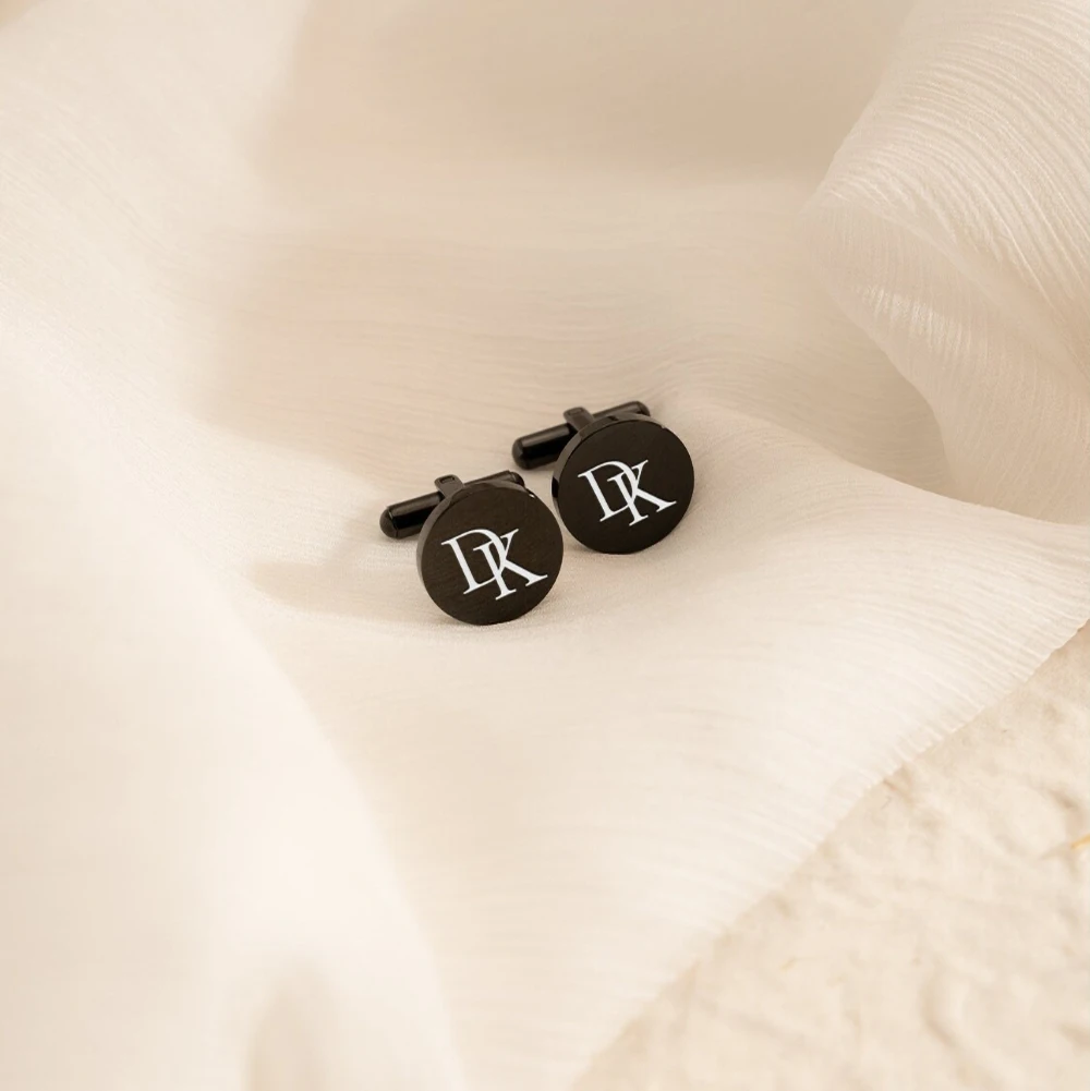 Personalized Cufflinks Best Man Gift Initial Cufflinks Wedding Day Cufflinks Customized Cufflinks Birthday Gift