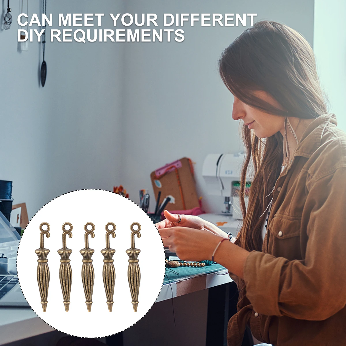 

50 Pcs for Alloy Accessories Pendant Jewelry Charm Brass Making Zinc Vintage Necklace