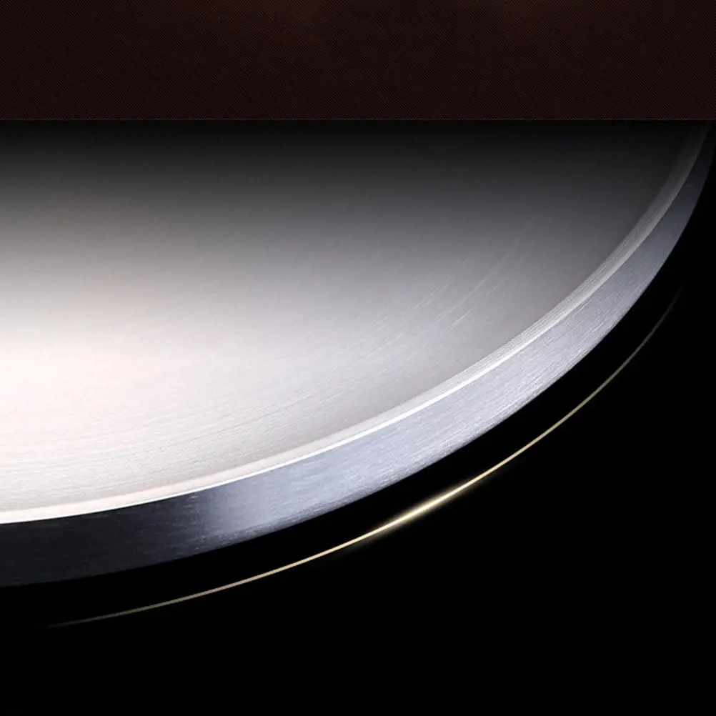 304 Stainless Steel Double Wall Round Dish Shallow Plate Wire Drawing Finish Non Slip Bottom Heat Insulated Lightweight 19Cm