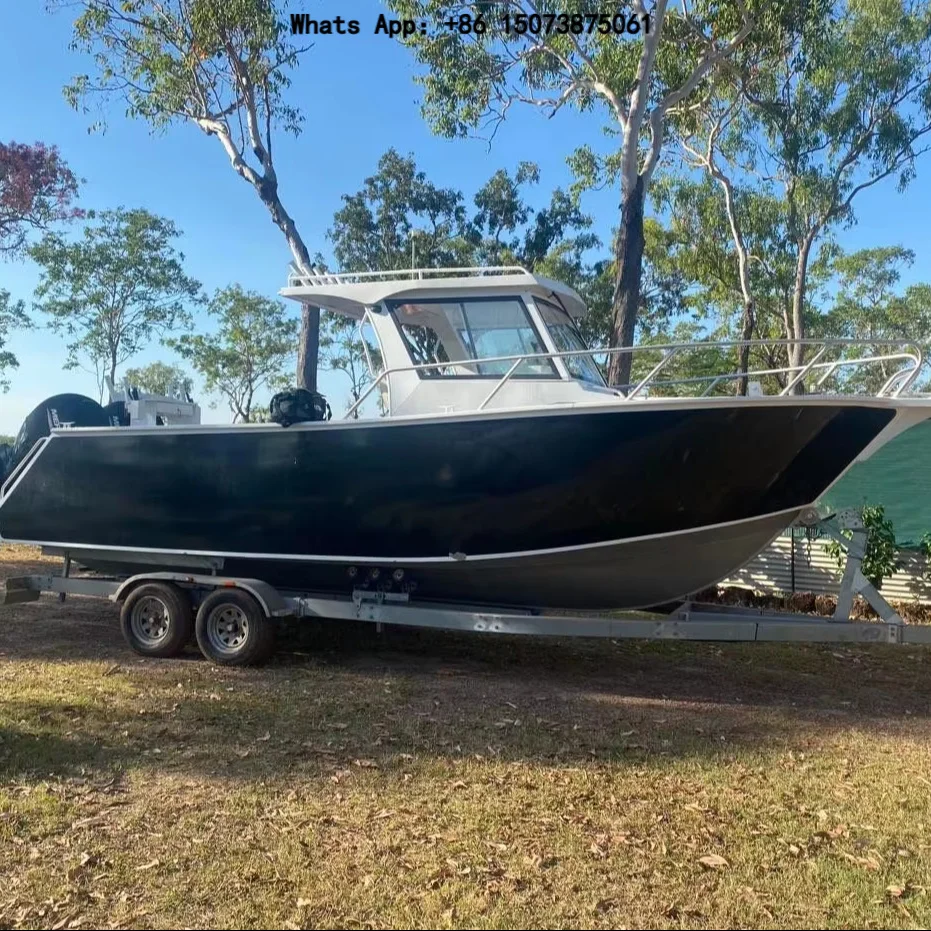 7.5m 25ft Gospel Aluminum Center Cabin Cheap Sailing Yacht with Outboard Engine 200-350HP 8-Person Capacity for Sale