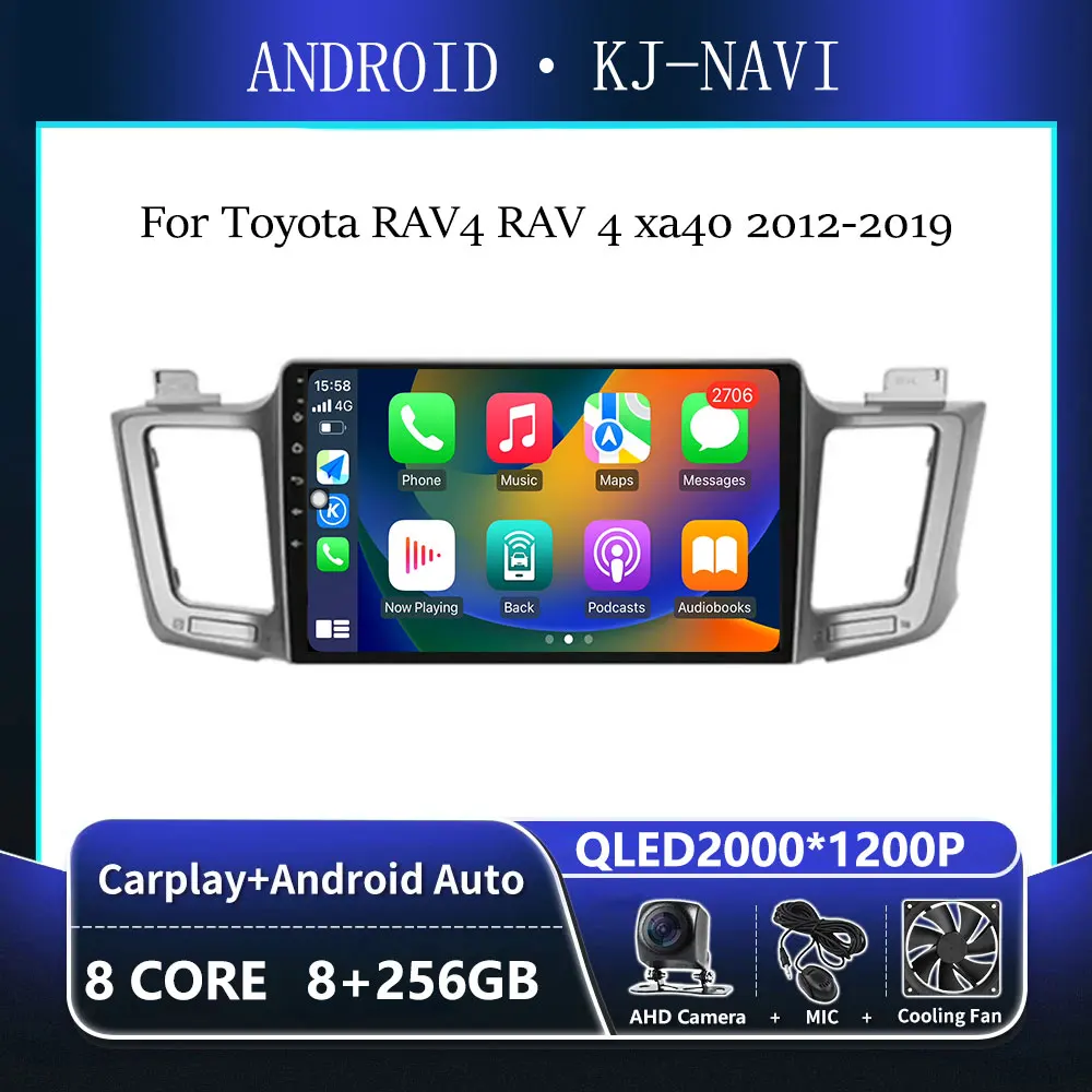 

Car Screen 10" Android 14 For Toyota RAV4 RAV 4 xa40 2012-2019 Autoradio Wireless Carplay Multimedia Radio Bluetooth