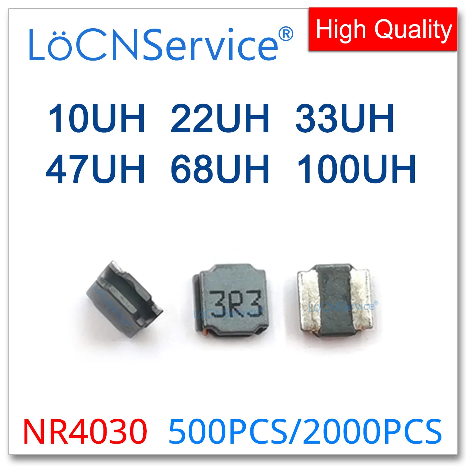 

LoCNService 500PCS 2000PCS NR4030 4.0*4.0*3.0 SMD 10UH 22UH 33UH 47UH 68UH 100UH SMT Shielded Power Inductors High Quality