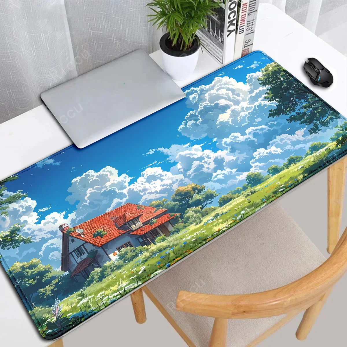 

countryside scenery Beautiful Scenery mouse pad Computer MatDeskpad Laptop Keyboard Mat Desktop XXL Large rural scenery mousepad