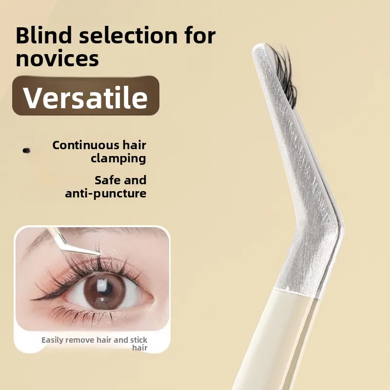 Pinça de cílios postiços para iniciantes, pinça para enxertia de cílios, beleza de cílios, clipe de sobrancelha, ferramentas de maquiagem