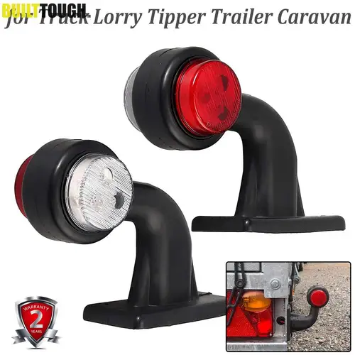 2X luz LED de posición lateral Universal 12V 24V indicador de contorno lámpara de posición de remolque de camión impermeable Auto coche autobús lámpara lateral trasera