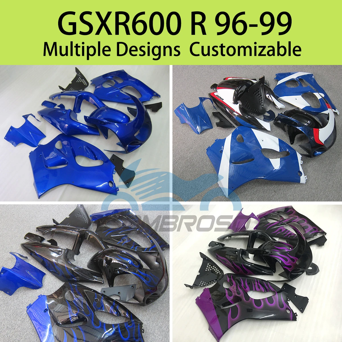 

Injection Fairing Kit for SUZUKI GSXR 600 R 1996 1997 1998 1999 Motorcycle Racing Fairings GSXR600 96 97 98 99