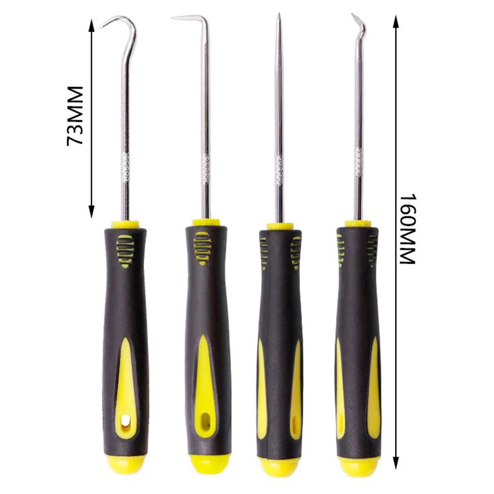 4pcs Car Pick & Hook Set O Ring Oil Seal Gasket Puller Special-shaped Tool Hook Puller Remover Gasket Auto Repair Tools