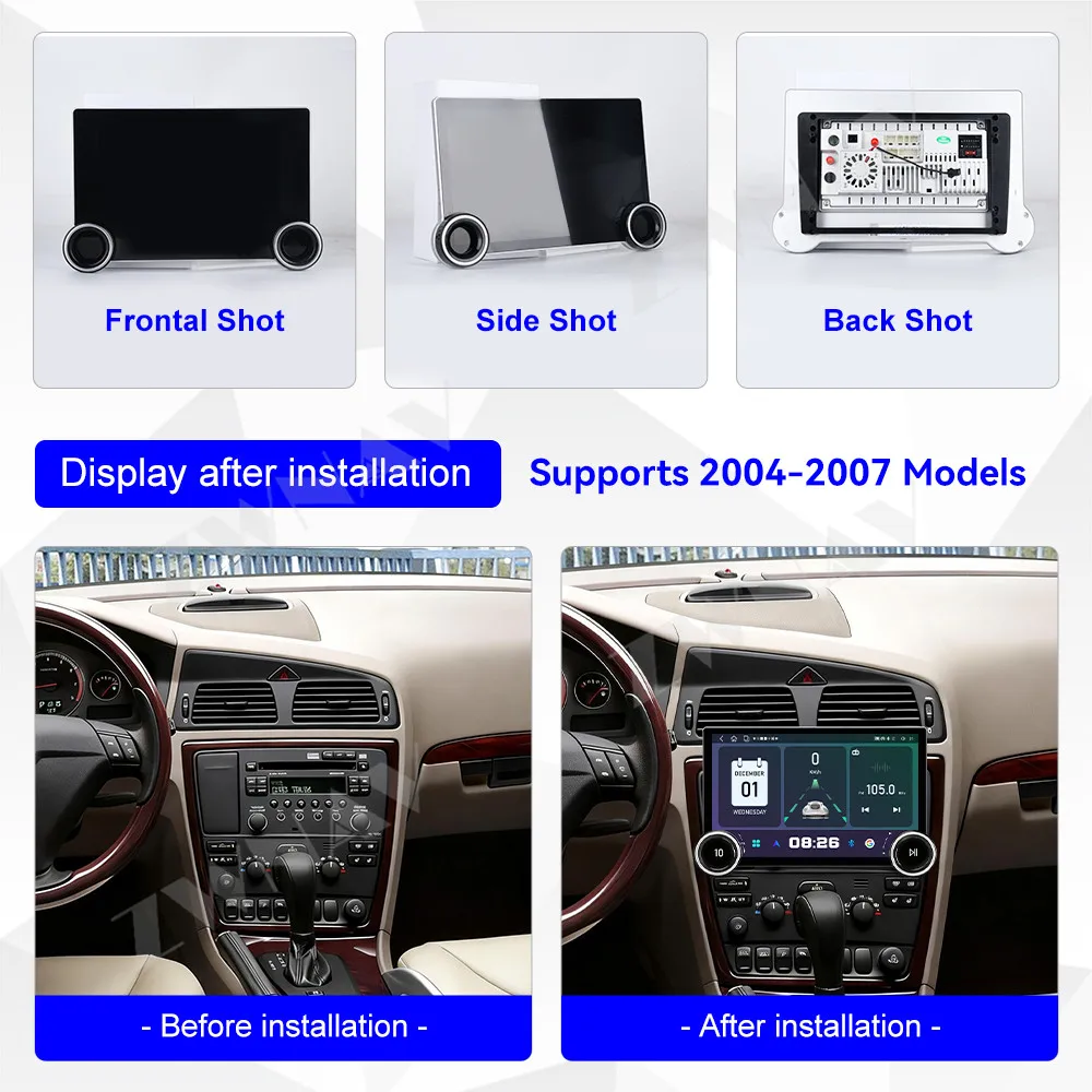 Pantalla Táctil HD de 11.5 Pulgadas con Android 15 para Volvo XC70 2004-2007, Reproductor Multimedia Estéreo, Navegación GPS, Radio para Auto, Unidad de Calefacción