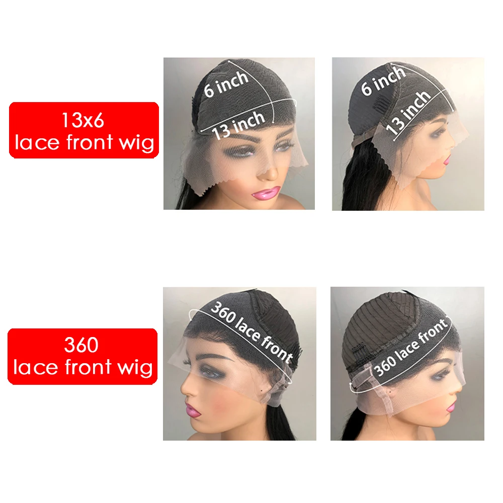 13x6 Straight Lace Front Wig 36 38 40 Inch Lace Glueless Frontal Wigs 360 Hd Transparent Human Hair Lace Front Wigs For Women