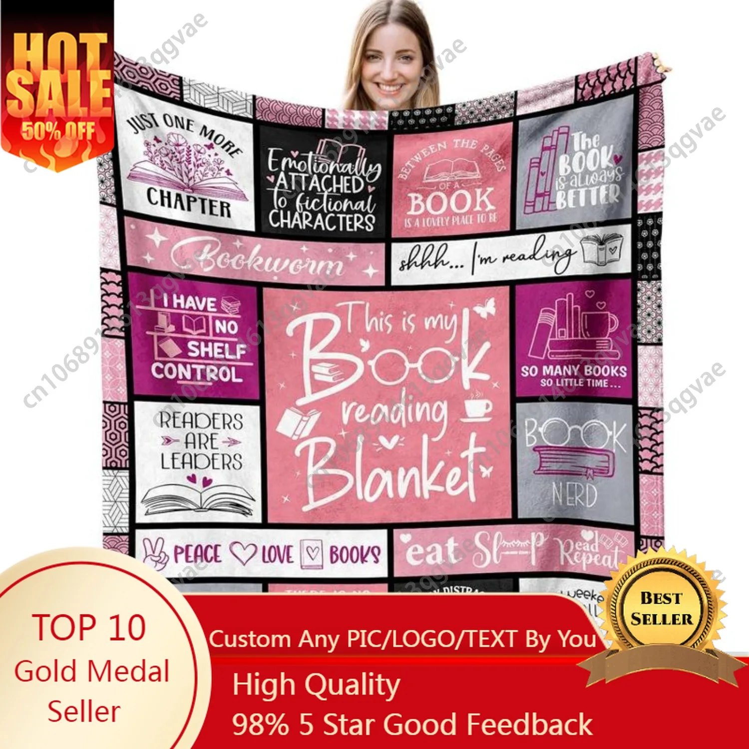 

Book Lovers Gifts Blanket Gifts for Book Lovers Women Presents for Book Lovers Bookish Book Club Bookworm Book
