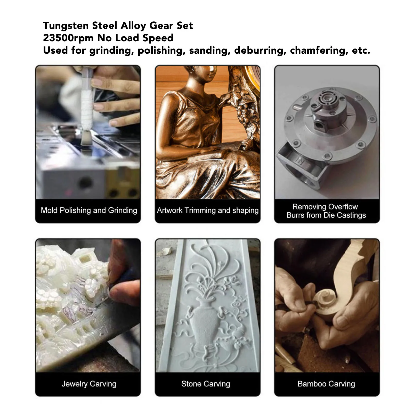 Pneumatyczny szlifierka kredowa z wygodnym uchwytem, 23500 obr./min, zestaw do szlifowania pneumatycznego, wysoka wydajność do gratowania plastiku, kamienia i drewna.