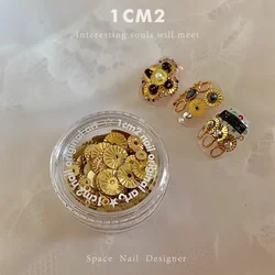 1Box  Vintage Metal Gold Sheet  Nail Art Decoratrion Nails Accessories DIY  Nail Salon Manicure