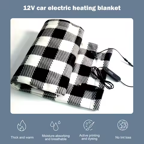 Constant Temperature Heating Blanket 12V Heated Safety Timer Car Heating Pad Winter Warm Electric Blanket for RV Caravan Camper