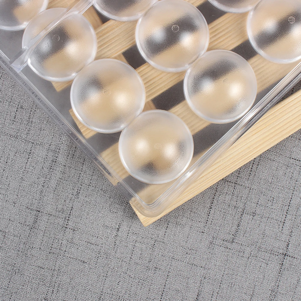 

24 Cavities Clear Chocolate Mold Round Decorative Trays Pudding Jelly Crafts DIY Party Baking Pan Safe Non Toxic Premium