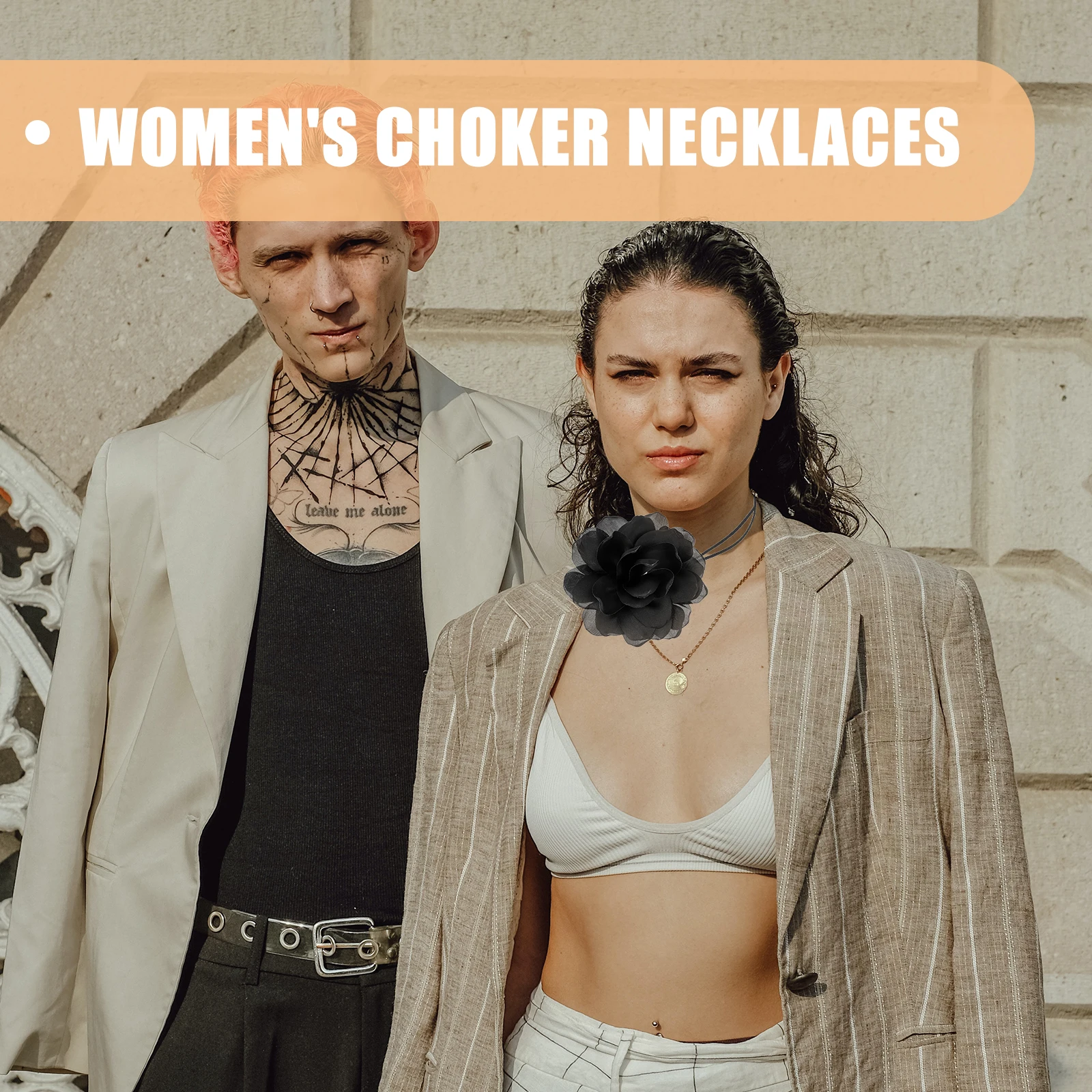 

Flower Choker Necklace Floral Stylish Design for Women Christmas Graduation Birthday Gifts Women Choker Necklaces