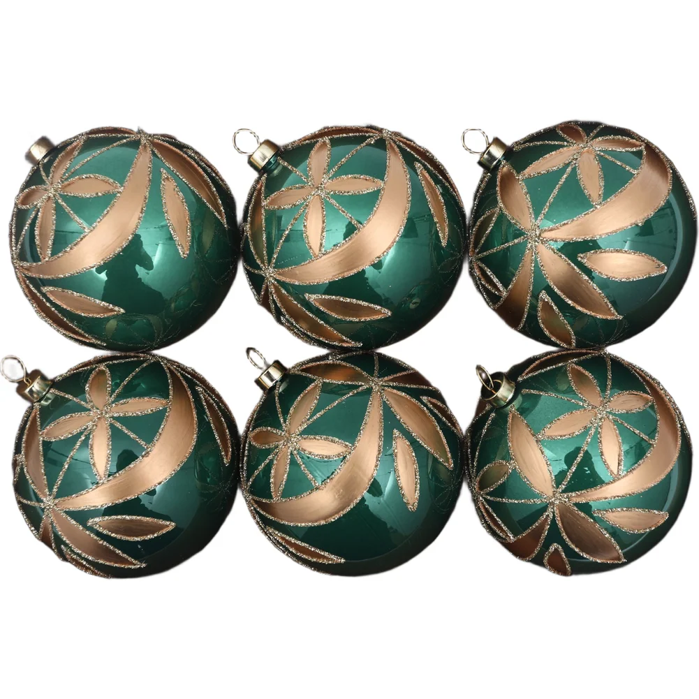 Glitter Geometric Christmas Ornament Ball 8cm Diameter Compatible with For ps-Based Tree Decor and Wreath Hanging Applications