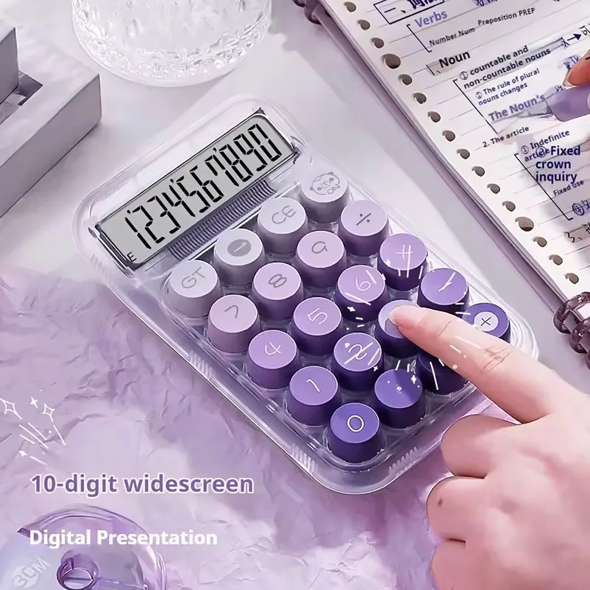 

1 шт. модный дизайн подходит для обучения и работы. Прочный детский градиентный калькулятор можно носить.