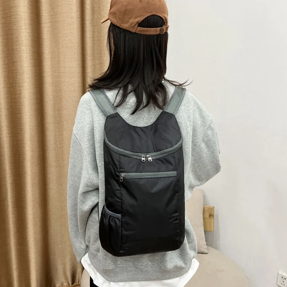 

Foldable Lightweight Backpack Large Capacity Waterproof Design Outdoor Hiking Travel Bag Storing Smartphone Keys Cash USB Cable