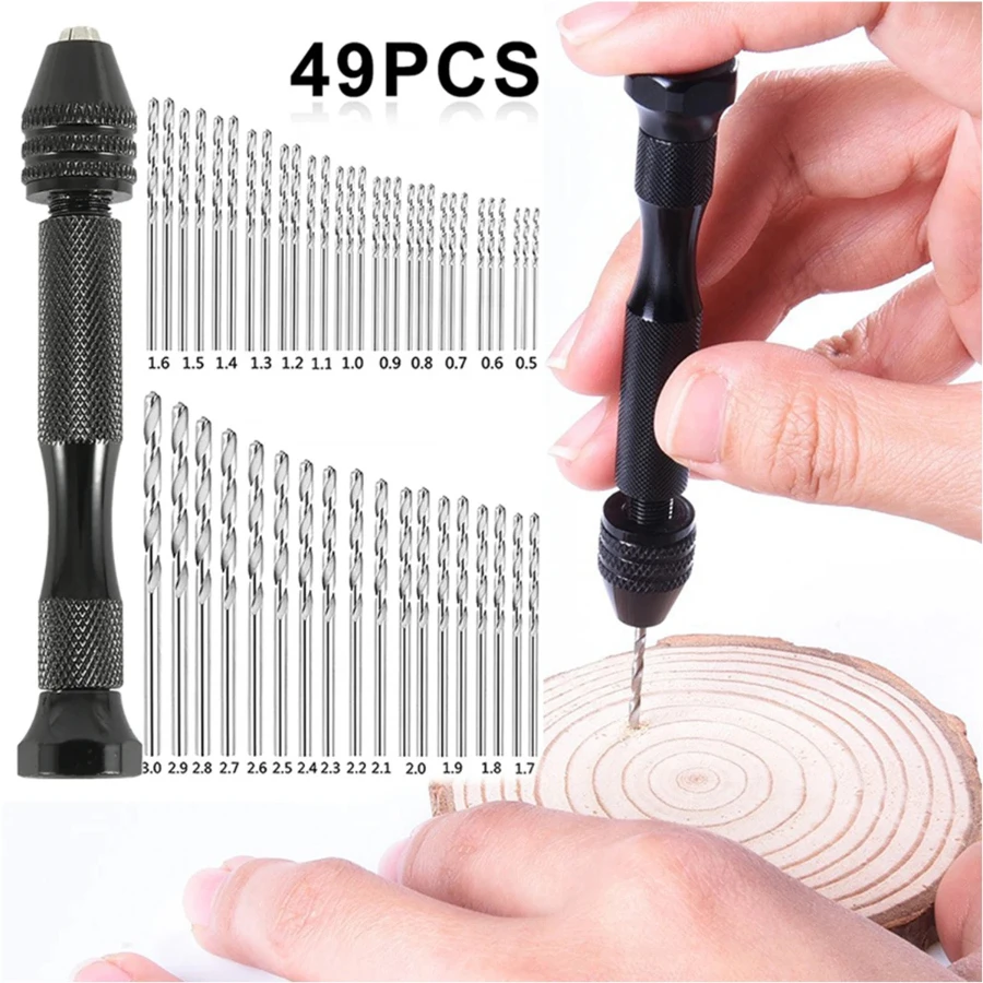 

49pcs0.2-3.4mmHandDrillSetMiniAluminumHandDrillBitJewelryCraftHandManualDrillWoodworkingToolsDrillBitDropshipminidrillhighquali