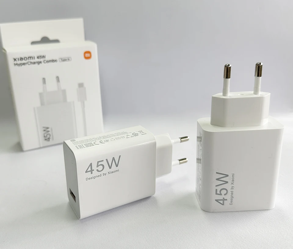 Cargador Original Xiaomi Redmi de 45W, Adaptador de Carga Rápida EU de 33W 18W 27W, Cable Tipo C, Mi Poco M7 X7 K40 Note