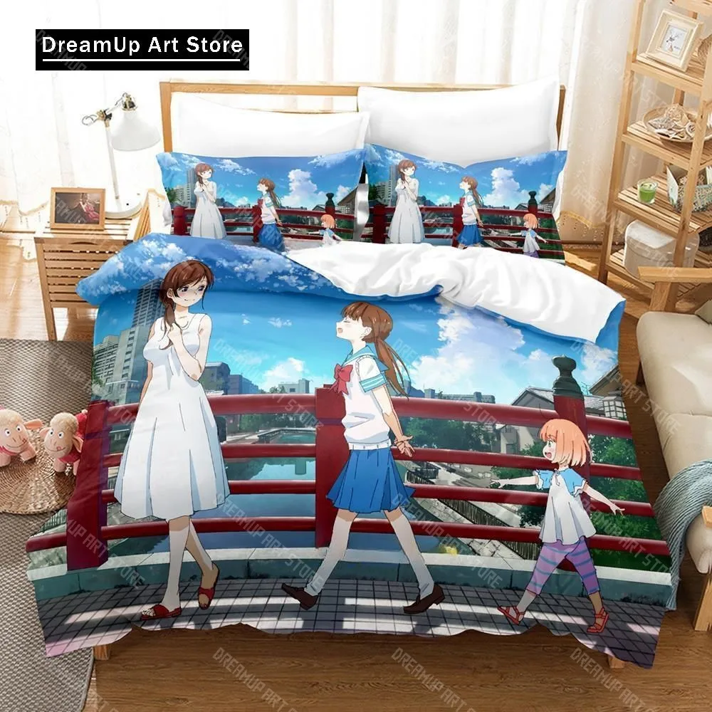 3d Print Cartoon March Comes In like a Lion Комплект постельного белья Аниме комплект из трех предметов для взрослых и детей Спальня Комплекты пододеяльников Домашний текстиль