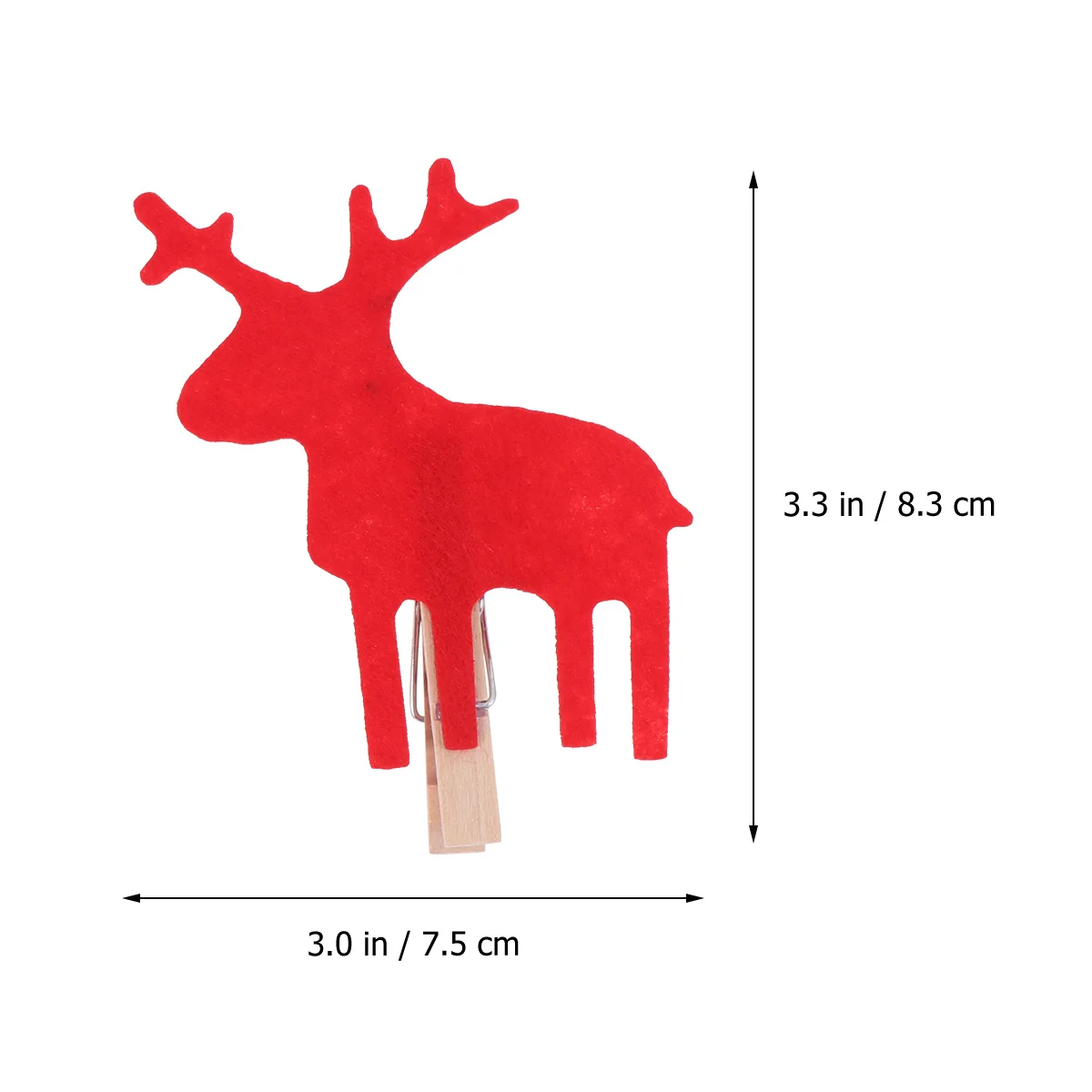

30Pcs Natural Wooden Clothespins for Home Decor and School Projects with Tight Grip Christmas Photo Clips Cartoon Elk Clips